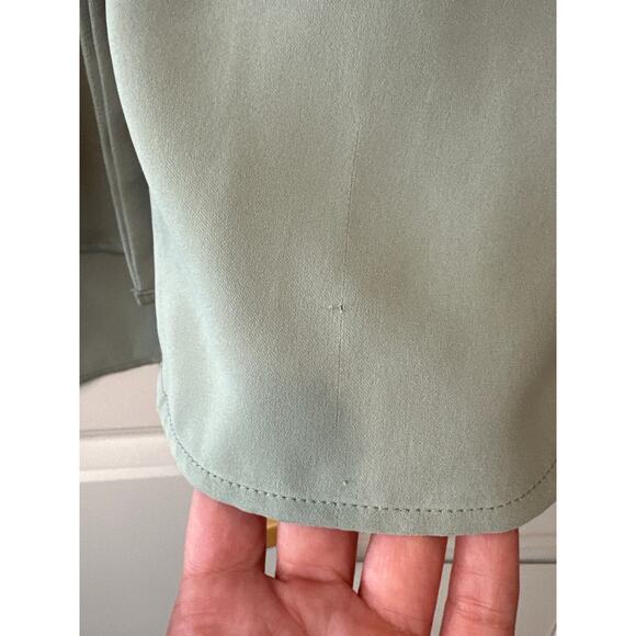 Elie Tahari Sage Green Tunic Blouse Long Sleeve Fall Winter Spring Size Small - Picture 6 of 10